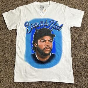 Y2K Boyz N' The Hood Ice Cube Spray Paint Graffiti Art Style Tee NWT!